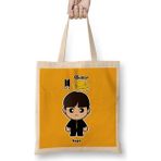 Bts Suga Butter Version In Minime Style Bez Çanta Uzun Saplı - Açık Bej - 40 X 40