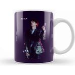 Bts Suga Dark Theme Kupa Bardak Porselen - 1 Adet - Beyaz - Mor - 330 ml
