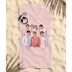 Bts Temalı Plaj Havlusu Çok Renkli