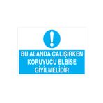 Bu alanda Çalışırken... Uyarı Tabelası - 70x100 Alüminyum Kompozit Panel - İE19