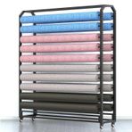 Bu Ayarlanabilir Asılı Çubuk Büyük Kumaş Rulo Depolama Rafı Ticari Ağır Hizmet Tipi Çelik Organizatör, Ağır Hizmet Tipi Çelik Vinil Rulo Organizatör Tutucu, Ticari Büyük Kumaş Ekran Rac
