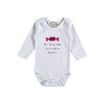 Bu Bayram Şekeriniz Benim Yazılı Bebek Zıbını, 3 Ay, Unisex, Beyaz