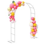 Bu Beyaz Bahçe Çardakları, Tırmanma Bitkileri için Pergola Kafesi Destek Kemerleri, Çiçekler için Düğün Kemeri Sarmaşıklar Balon, Bahçe Çardak Kemeri - Dış Mekan Metal (Boyut: 300x220x40CM/10x8x0.4 ft