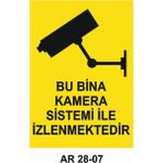 Bu Bina Kamera Sistemi Ile Izlenmektedir Iş Güvenliği Uyarı Levhası - 50x70