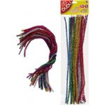 Bu-Bu 30 cm Simli Şönil ( 20'li Poşet ) - Çok Renkli