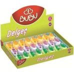 Bu-Bu Masaüstü Kapaklı Şekilgeç Seti – 12 Adet Karışık Renk ve Desen, 3/8 İnç Boyut, Hobi ve El İşi İçin