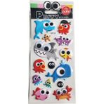 bu-bu puffy sticker oynar gözlü şaşkın balıklar 9x21 swp-2415 - Yok