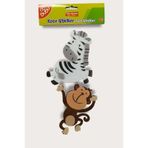 Bu-Bu STS011 3D Hayvanlar Keçe Zebra ve Maymun Sticker