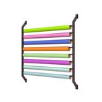 Bu Çok Kullanımlı Duvara Monte Depolama Rafı, Büyük Tekstil Ticari Kumaş Rulo Teşhir Rafı, Tasarım Stüdyoları Baskı Presleri için (H130cm, 6 katmanlı)