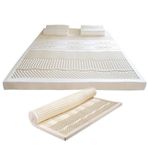 Bu Doğal Lateks Organik Nefes Alabilir ve Rahat, Dayanıklı ve Çökmesi Kolay Değil,Hafızalı Köpük Yatak Üstü,Doğal Lateks Yatak,7,5 cm, 90 * 200 cm