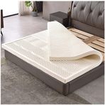 Bu Doğal Lateks Organik Nefes Alabilir ve Rahat Yatak, Kalın 7,5 cm Dayanıklı ve Çökmesi Kolay Değil, Hafızalı Köpük Yatak Üstü, 3", 160x220 cm (63x87 inç)