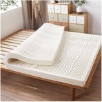 Bu Doğal Lateks Yatak Üstü - Organik Pamuk Kapak, Çevre Dostu, Hafızalı Köpük Kimyasalları Yok, Omuz Ağrısı Giderici için Mükemmel, 2 inç, 60x190 cm (23,6x75 inç)