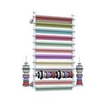 Bu Duvara Monte Kumaş Rulo Depolama Rafı Masa Örtüleri Duvar Kağıdı ve Ambalaj Kağıdı için Metal Vinil Teşhir Standı 80x20x120 cm (Beyaz)
