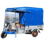 Bu Elektrikli Kargo Üç Tekerlekli Bisiklet Gölgelik Örtüsü - Her Mevsim için 3 Tekerlekli Motosiklet Brandası, 3 Tekerlekli Bisikletlere Uygun, Dayanıklı Koruma - 130 x 95 cm