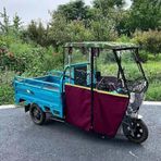 Bu Evrensel Elektrikli Motosiklet Scooter Üç Tekerlekli Bisiklet Tentesi - Tamamen Kapalı Güneş Koruma Şemsiyesi, Kalınlaştırılmış Oxford Kumaş, 120 cm/47,2 inç, Üstün UV Koruyucu