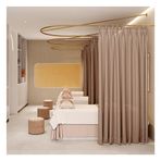 Bu Güzellik Salonu Bölme Perdesi, U Şeklinde Uzun Destek Çubuğu ve Düz Kancalı, Bebek Odaları, Oturma Odaları ve Yatak Odaları için Uygundur (Kahverengi, 230 x 120 x 220 cm)