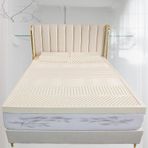 Bu Lateks Yatak Üstü 7 Bölgeli Yeşil Doğal Organik Lateks Yatak Üstü Arka ve Eklem Desteği Deformasyonsuz, 5 cm, 210 × 250 cm (83×98 inç)