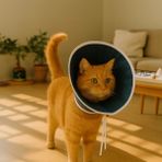 Bu Medikal Sağlık Ürünleri Kedi Bez Kedi Yakalığı (Standart Boy) - Mavi