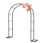 Bu Metal Düğün Kemeri Çiçekli Bahçe Kafesi Tırmanma Bitkileri için Dar Gül Çardak 160 cm x 220 cm Siyah Dekoratif Gül Kemeri Dış Mekan Düğün Dekorasyonu Bahçe Desteği.
