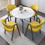 Bu Ofis Resepsiyon Konferans Odası Sehpa, Müzakere Masası, Ofis Resepsiyon ve Sandalye Seti, Ofis Resepsiyon ve Salon Sandalye Seti, 1 Masa 4 Sandalye, Aile Dairesi için (Işık