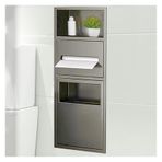 Bu Paslanmaz Çelik Gömme Banyo Dolabı | Tuvalet Kağıdı Tutacağı ve Tuvalet Malzemeleri | Mutfak ve Oturma Odası için Entegre Niş Çöp Kovası | Moda Duvar Dolabı