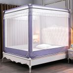 Bu Sivrisinek Ağı Yatak Kanopisi için Tek Kişilik - King Boy Polyester Sivrisinek Önleyici Perde Ağı 3 Kapılı Yatak Odası Çadırı Kurulumu Kolay, Gri, 180 x 200 cm