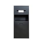 Bu Su Geçirmez Gömme Banyo Dolabı, Entegre Çöp Kovası ve Duş için Paslanmaz Çelik Saklama Bölmesi, Mutfak, Oturma Odası ve Yatak Odası için İdeal (Beyaz, 670 x 300