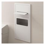 Bu su geçirmez paslanmaz çelik banyo duvarı, çöp sepeti, duvara monte depolama rafı ve banyo alanını optimize etmek için gömme sepet