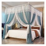 Bu Yatak Kanopisi Standlı Lüks Saray Yatak Kanopisi, 1,5/1,8/2 m Yerden Tavana Yatak Perdesi, Karartma Toz Geçirmez Cibinlik (Renk: A3, Boyut: 180x200x200cm)