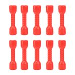 Buachois 10 Adet Çocuk Dambıl Oyuncak, 19.5x5 Cm ABS Plastik Güvenli Anti Deformasyon Çocuk Dambıl Spor Oyuncak Dans, Performans, Spor Için(Kırmızı)