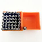 Buachois 37 Parça Plastik Kasalı Çelik Damga Seti, 3mm A'dan Z'ye Harfler 0-9 Rakamlar 1 Sembol 1 Kalp Şekli Metal, Plastik, Ahşap, Deri Baskı Için Metal Damga Punch Kiti