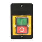 Buachois Basmalı Düğme Anahtarı Açma/Kapama AC 220 V/380 V 10a Su Geçirmez Start Stop Anahtarı, Mekanik Ekipman Kendinden Kilitli Buton Anahtarları