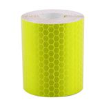 Buachois Bisiklet yansıtıcı çıkartmalar 5 cm x 3 metre, 6 renk, su geçirmez yansıtıcı bant, dış mekan bisiklet dekorasyonu için bisiklet ve motosiklet dekorasyonu için (sarı)