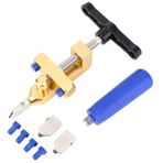 Buachois Cam Karo Kesici 3-15mm 2'si 1 Arada Seramik Cam Kırma Pense Seti El Çini Sınır Açıcı Sert Alaşımlı Bıçak Tekerlek Kesme Çizme Aracı Cam Karo Kesme DIY Için
