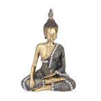 Buachois Meditasyon Buda Figürleri 23X16X7.5 Cm Tay Zen Zang Oturan Buda Heykeli El Işi Reçine Budizm Heykel Küçük Masa Dekorasyon