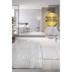 Bubble Gri Büyük Banyolar Için 2'li Banyo Paspas Seti Kaymaz Tabanlı Yıkanablir Klozet Takımı