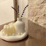 Bubble Mum ve Vazo Seti Stant Hediye - Beyaz - 4 Adet