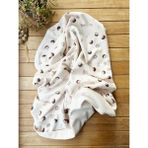 Bubbles Naturel Organik Pamuklu 80 x 85 cm Çift Kat Penye Bebek Battaniye Coconut