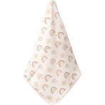 Bubbles Naturel Organik Pamuklu 80 x 85 cm Çift Kat Penye Bebek Battaniye Gökkuşağı - Kırık Krem