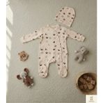 Bubbless Minibohe Coconut Patikli Bebek Tulum - Kavuniçi Melon - 0 - 3 Ay