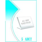 Bubi Studios L Tipi A5 Kağıdı Boyutlu Yatay Pleksi Föylük 10 Adet
