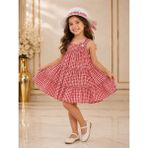 Bubiee Baby Kız Çocuk Kırmızı Pötikare Hasır Şapkalı Askılı Elbise Takımı (Bayramlık/yazlık) - Kırmızı - Beyaz - 8 - 9 Yaş