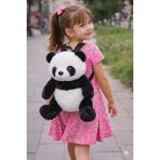 Bubiee Baby Kız Çocuk Sevimli Panda Figürlü Pelüş Sırt Çantası ( 45 cm ) - Siyah