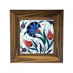 Bubigo Ahşap Çerçeveli Dekoratif Seramik Tablo. SRMK-2024122