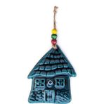 Bubigo Dekoratif Seramik Duvar Süsü, Köy Evi Duvar Süsü - Turkuaz - 10 cm x 9 cm