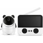 Bubitechh 720P Hd Ekranlı Bebek Monitörü – Gece Görüşlü Uzaktan Kontrollü Bebek Kamerası - Beyaz