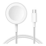 Bubitechh Apple Watch Uyumlu Manyetik Wirelees Akıllı Saat Şarj Kablosu TYPE-C 1M Beyaz