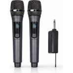Bubitechh Karaoke 2'li Profesyonel Kablosuz Mikrofon Seti - Siyah