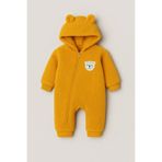 Bubito Ayıcık Figürlü Fermuarlı Peluş Bebek Çocuk Uyku Tulumu Welsoft-Hardal
