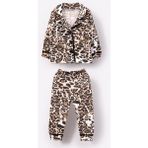 Bubito Leopar Desenli Kız Bebek Çocuk Alt Üst 2'li Pijama Takım-Çok Renkli - 3 Yaş